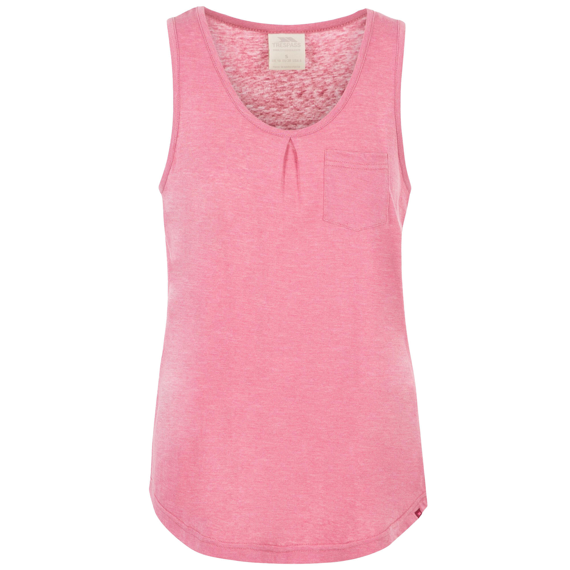 TRESPASS camiseta de tirantes modelo Fidget para chica/mujer Rubor Rosa Jaspeada