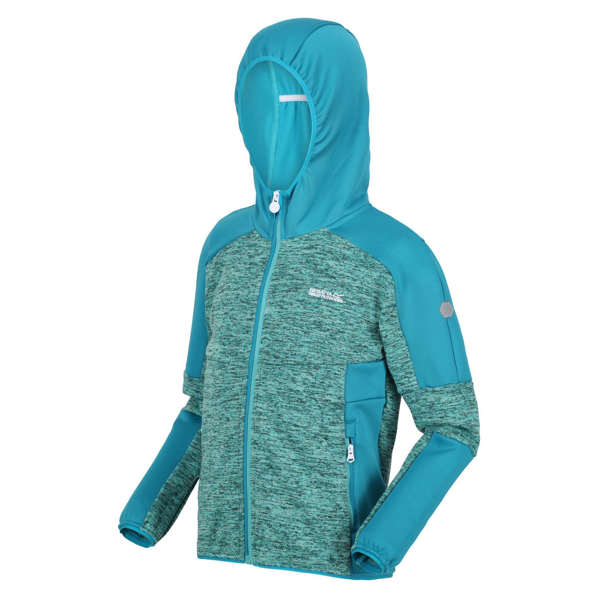 Childrens/Kids Dissolver V Fleece (Turquoise/Enamel) 3/5