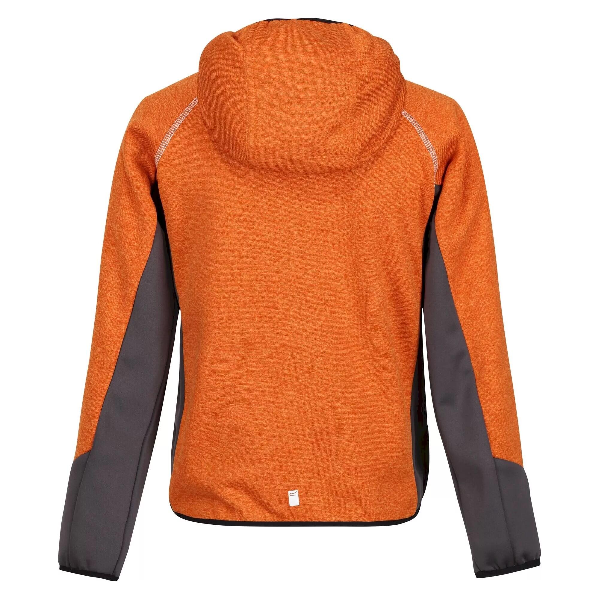 Childrens/Kids Prenton Lightweight Fleece Jacket (Autumn Maple/Dark Grey) 2/5