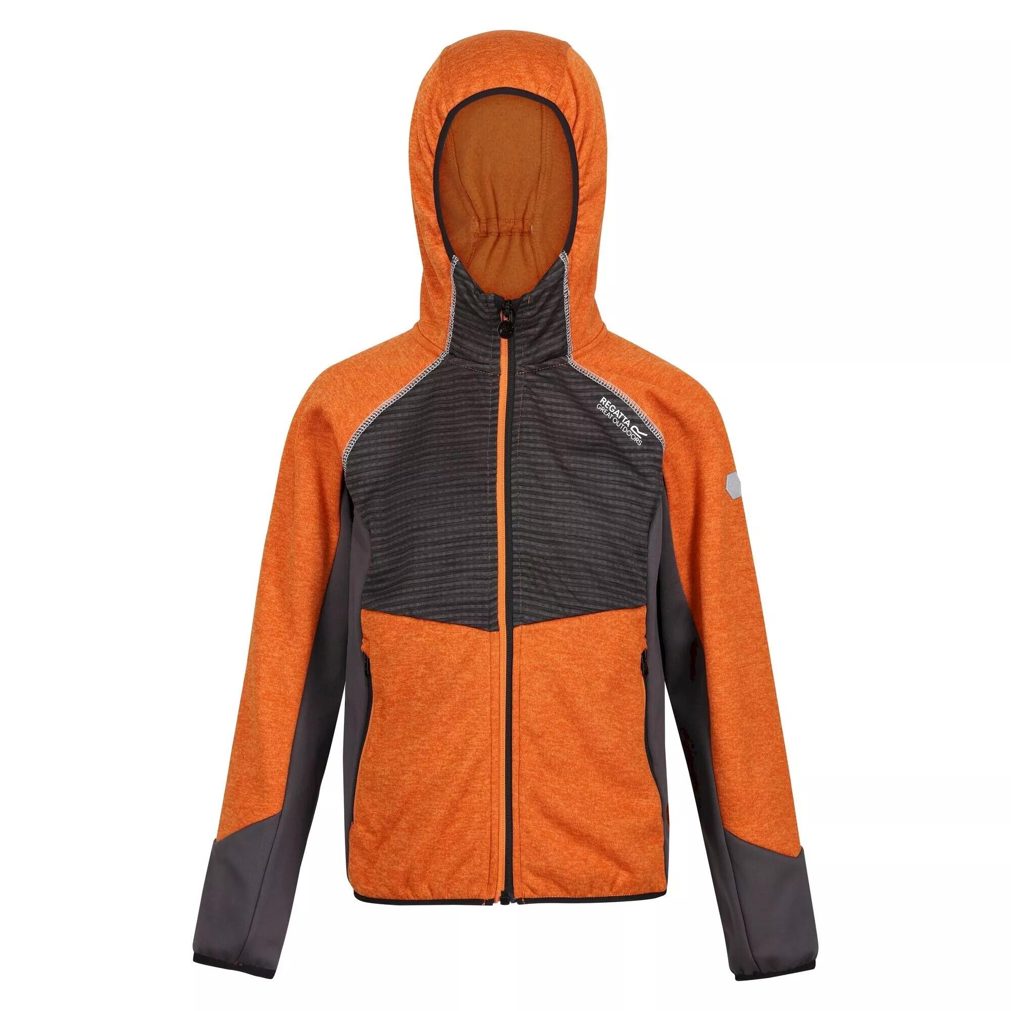 Childrens/Kids Prenton Lightweight Fleece Jacket (Autumn Maple/Dark Grey) 1/5