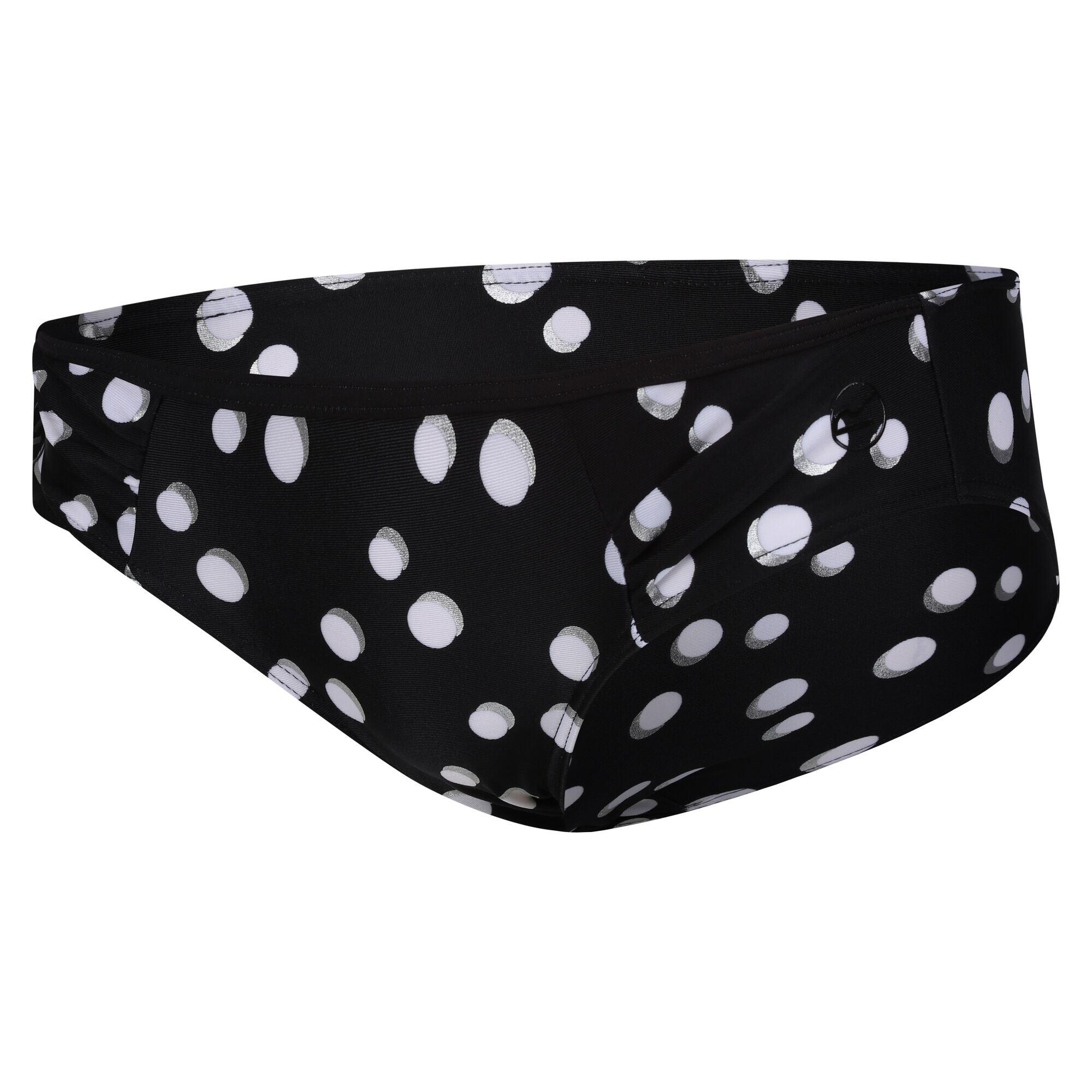 Womens/Ladies Aceana Polka Dot Bikini Bottoms (Black/White) 4/5