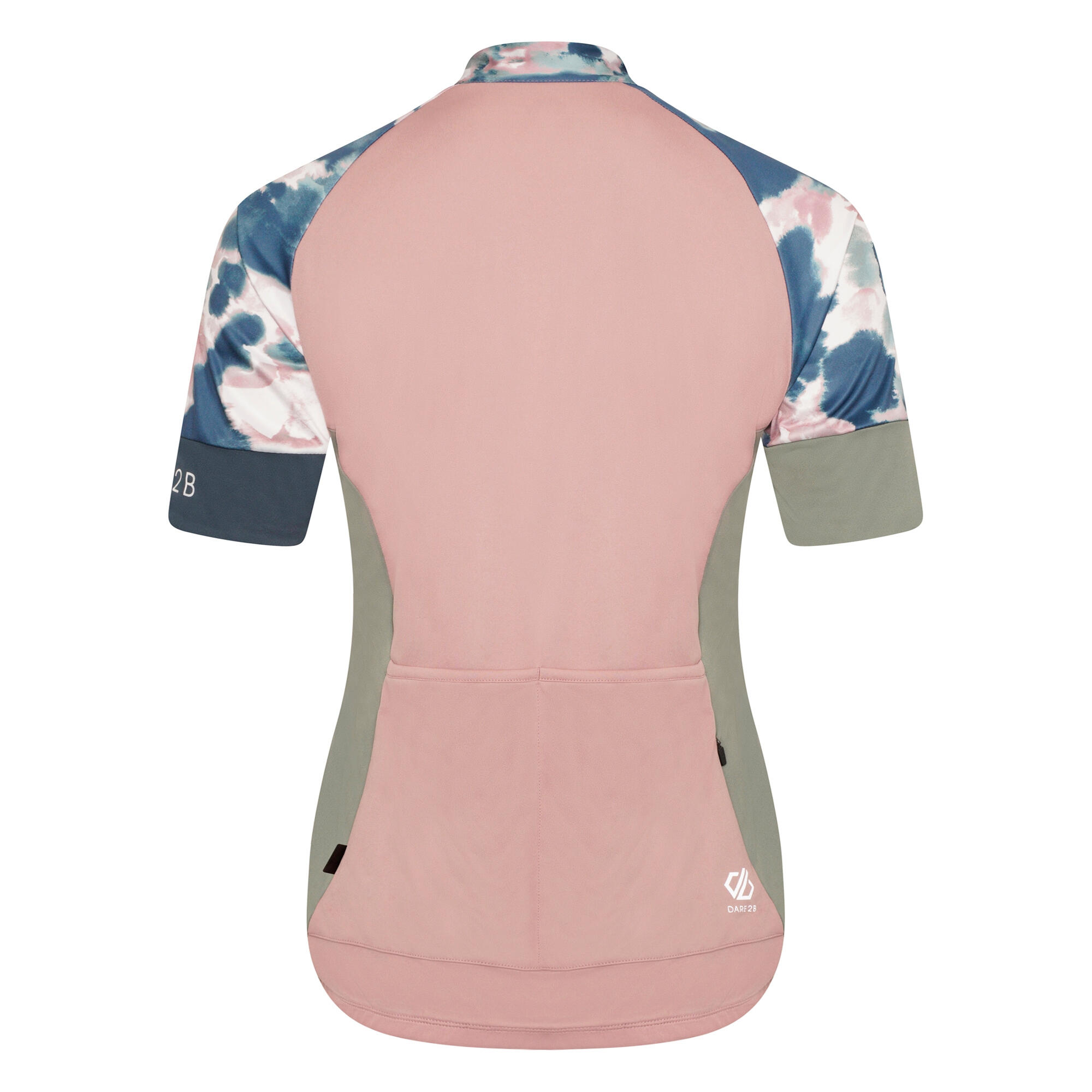 Womens/Ladies Follow Through Leopard Print Cycling Jersey (Dusky Rose) 2/5