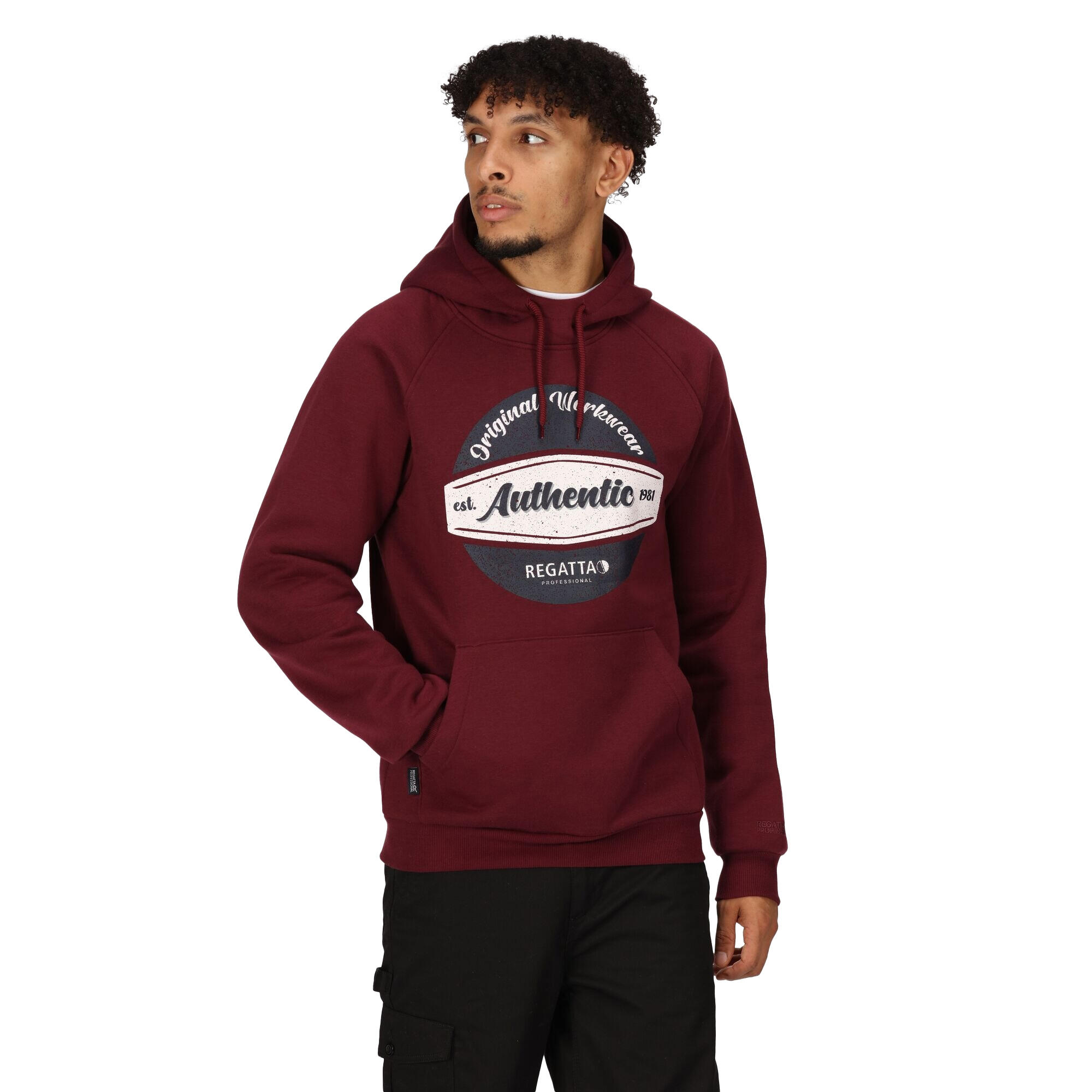 Mens Original Hoodie (Burgundy) 3/5