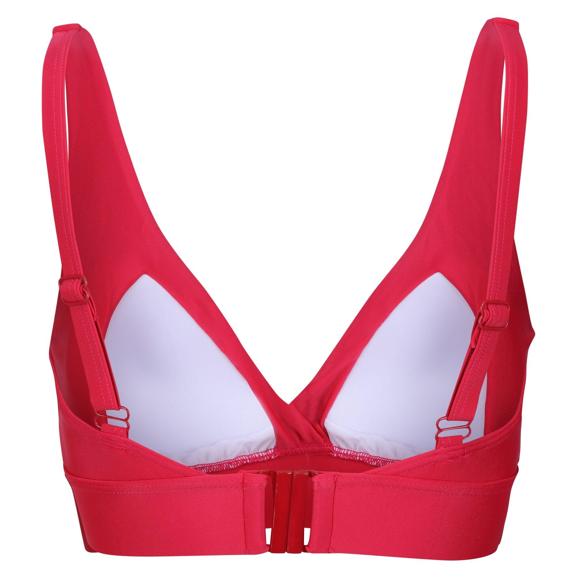 Womens/Ladies Paloma Plain Bikini Top (Bright Blush) 2/5