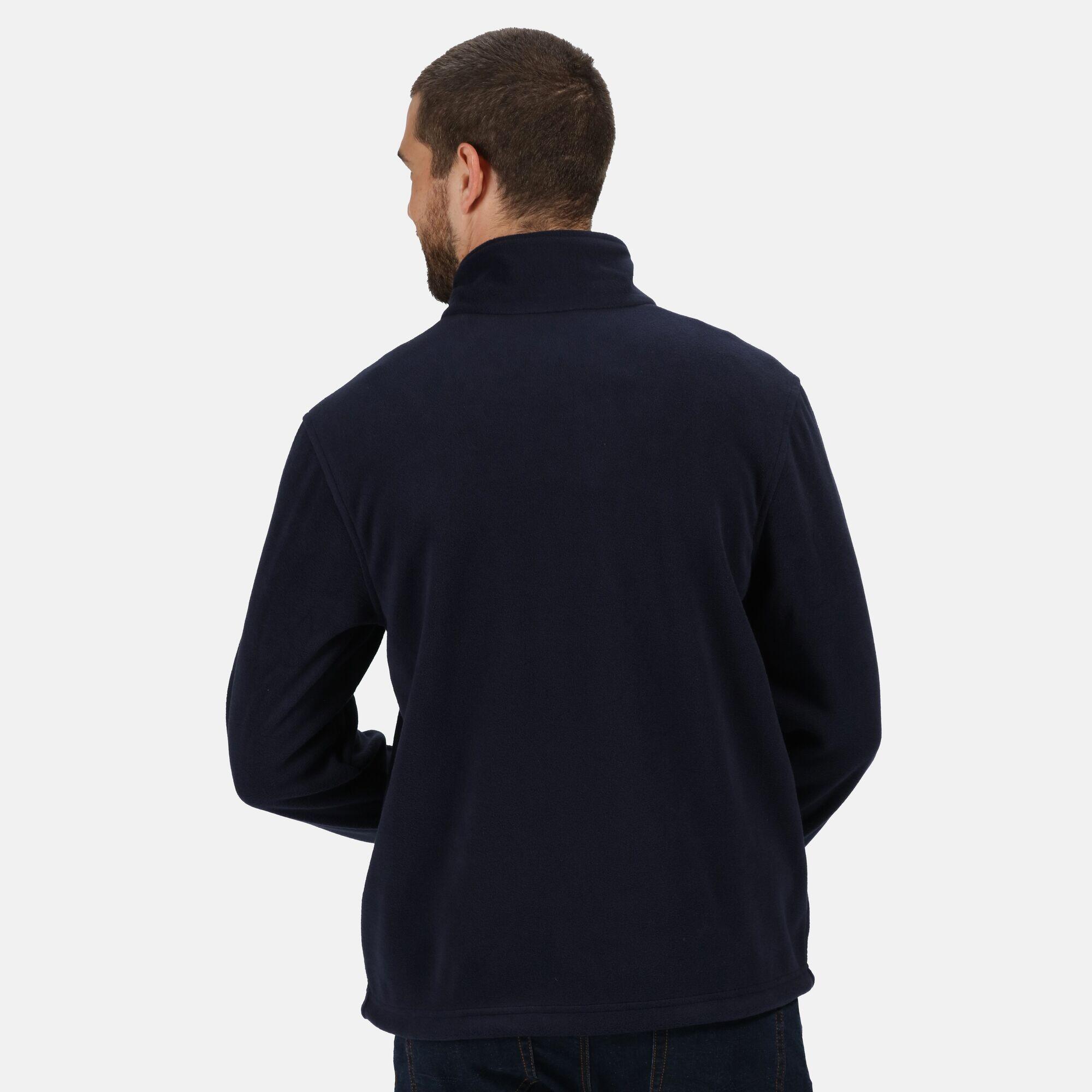 Mens Full Zip Fleece Jacket (Navy) 3/5