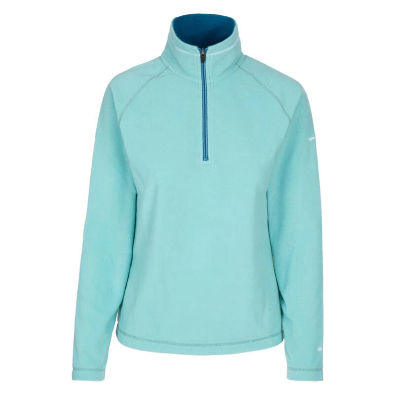 Sybil Half Zip Microfleece Top voor meisjes (Wintergroene nevel)