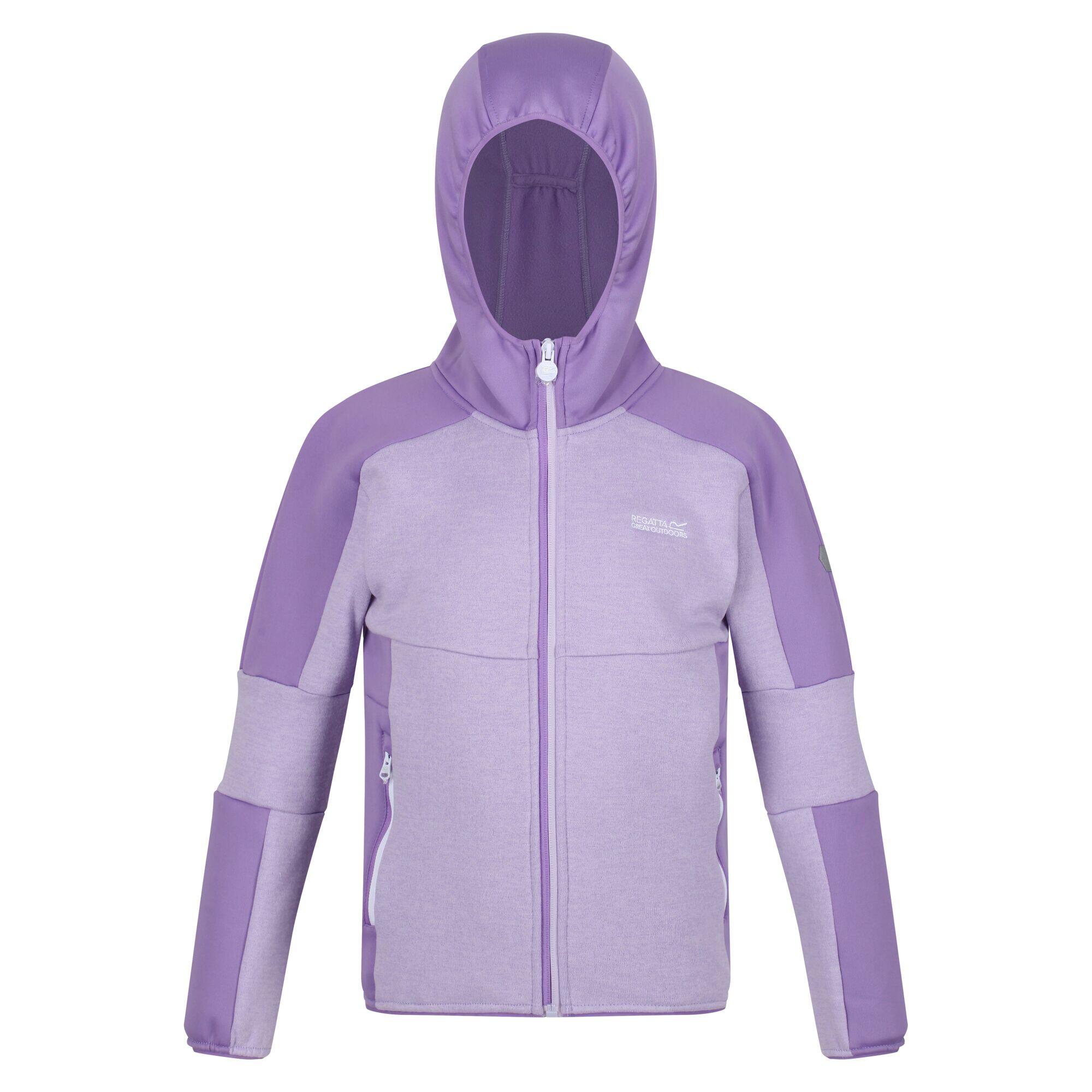 Childrens/Kids Dissolver V Full Zip Fleece Jacket (Pastel Lilac/Light Amethyst) 1/5