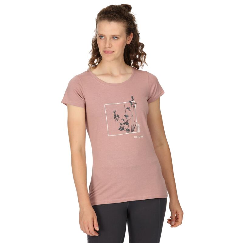 "Breezed III Nature" TShirt für Damen Dunkelrosa