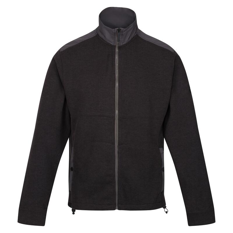 Heren Leveson Marl Full Zip Fleecejack (Donkergrijs)