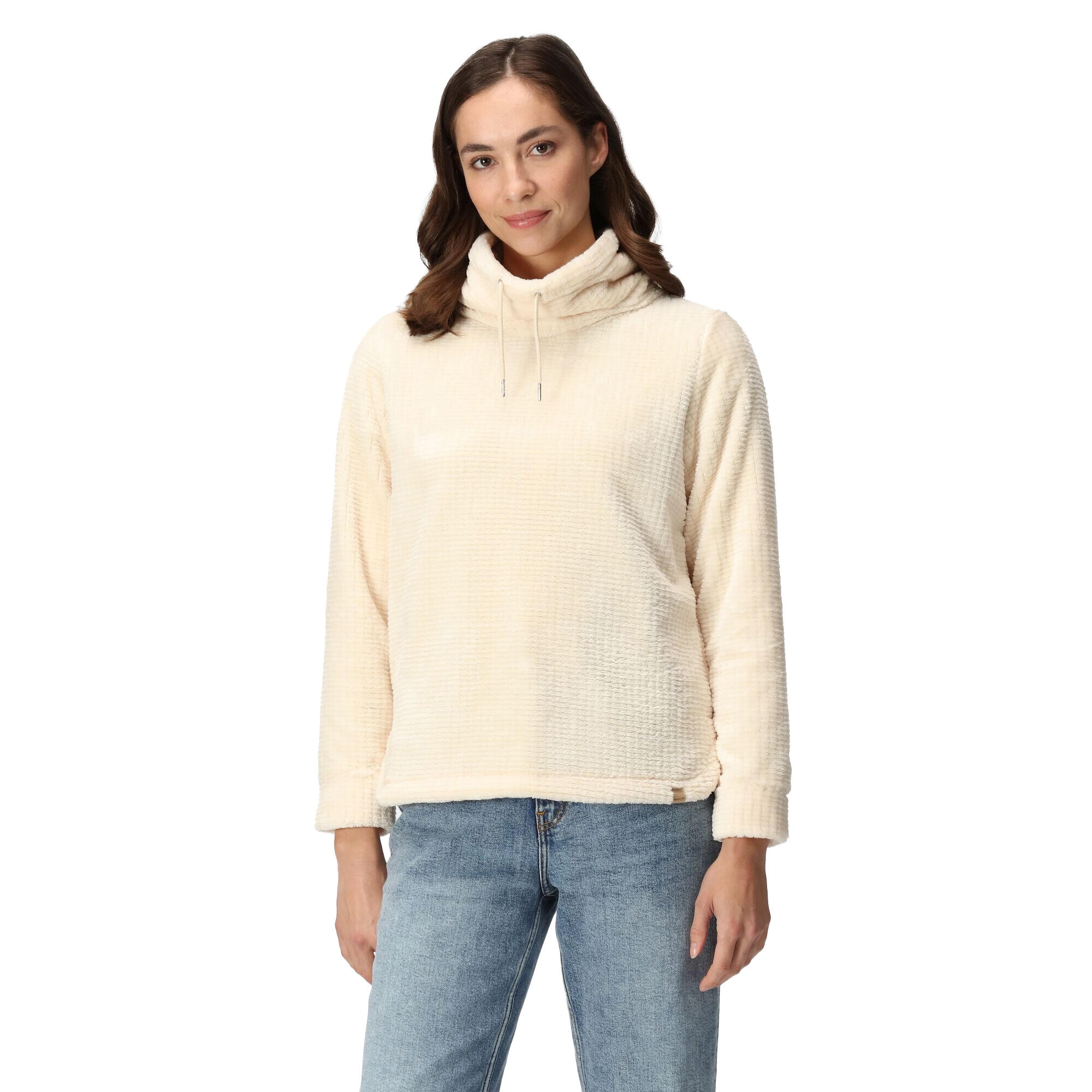 Womens/Ladies Bardou Fluffy Jumper (Light Vanilla) 3/5