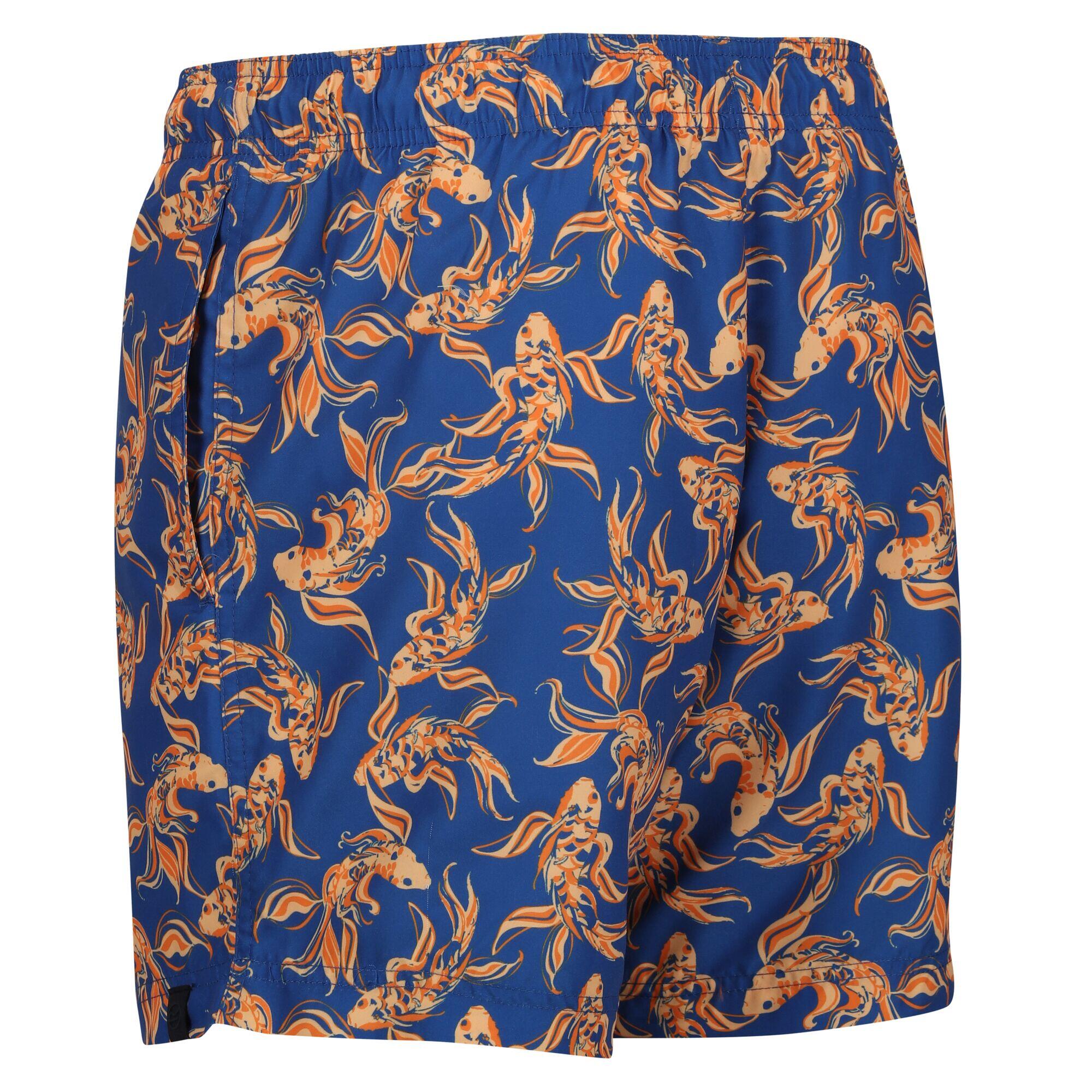 Mens Loras Fish Swim Shorts (Royal Blue) 4/5