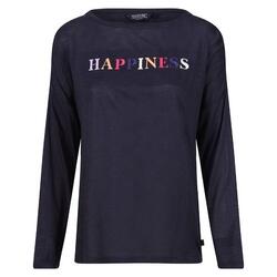 Dames Carlene Happiness Tshirt met lange mouwen (Marine)