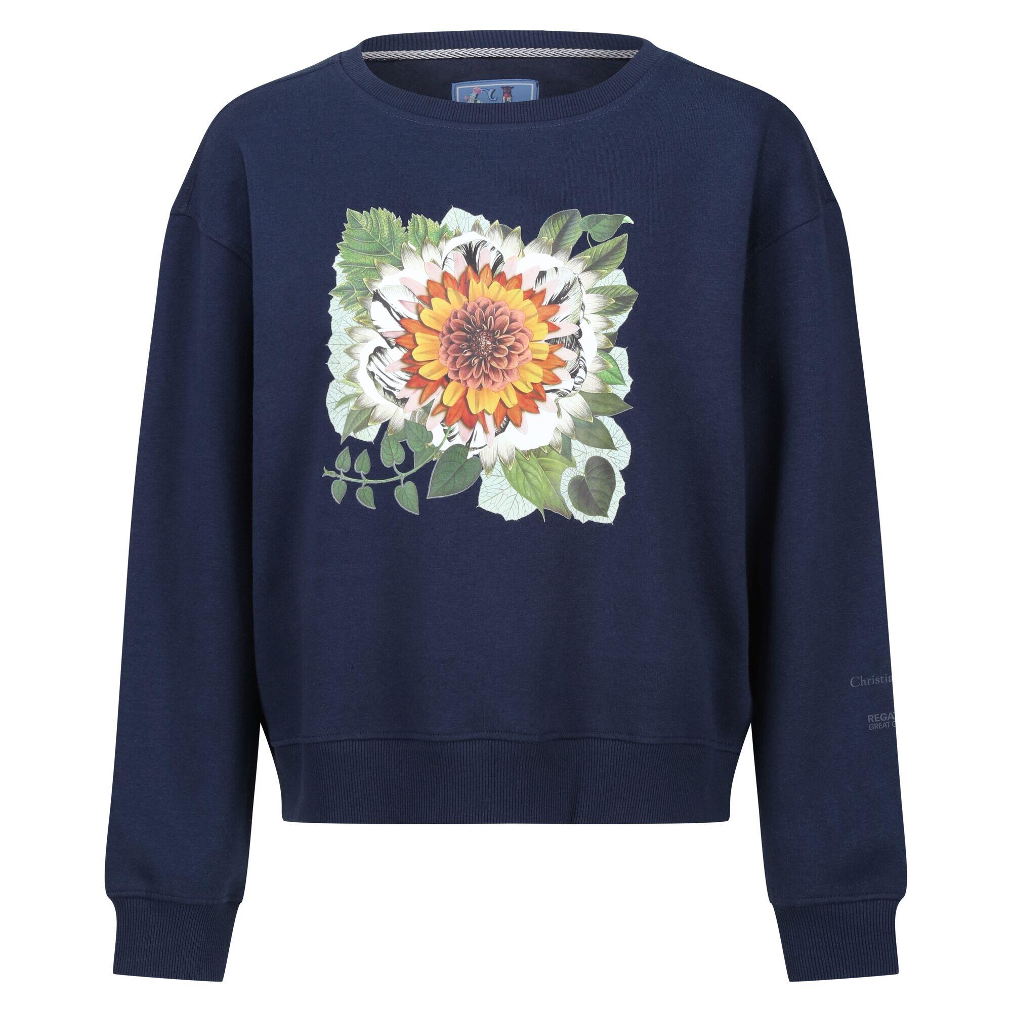 Womens/Ladies Christian Lacroix Beauvision Flower Sweatshirt (Navy) 1/5