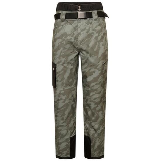 Uomo Absolute II Isolato Camo Pantaloni Da Sci Dare 2B Verde Scuro Nero