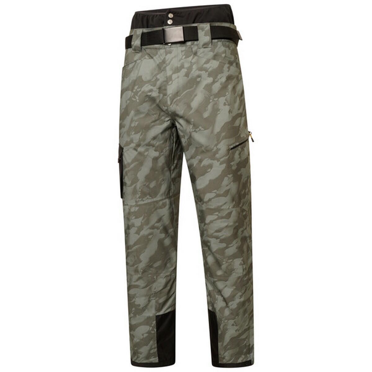 Mens Absolute II Insulated Camo Ski Trousers (Duck Green/Black) 3/4