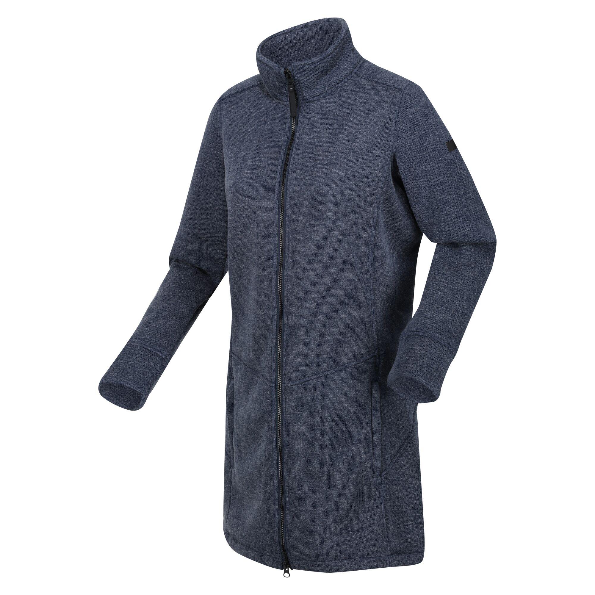 Womens/Ladies Anderby Longline Fleece Jacket (Admiral Blue) 3/5