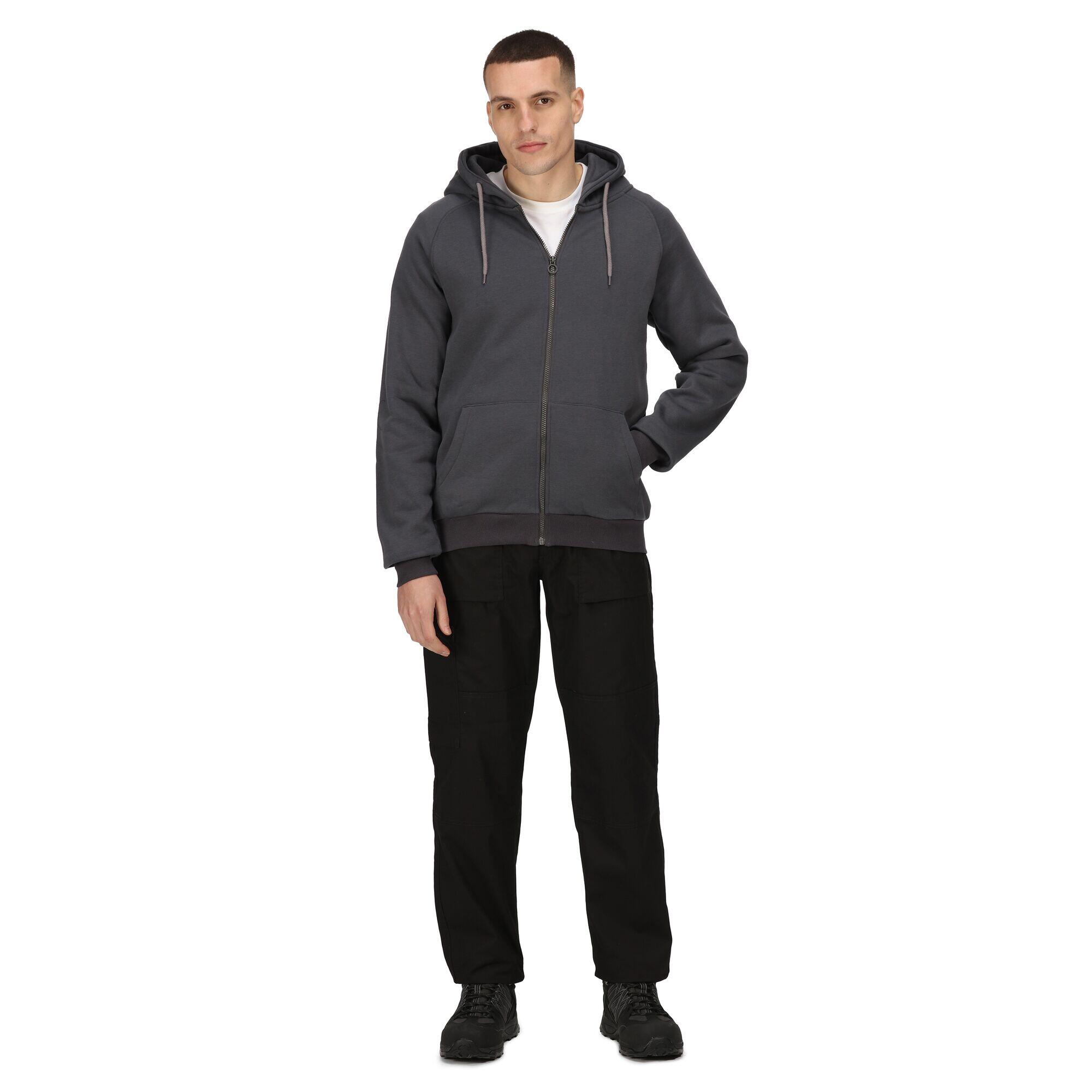 Mens Pro Full Zip Hoodie (Seal Grey) 4/5