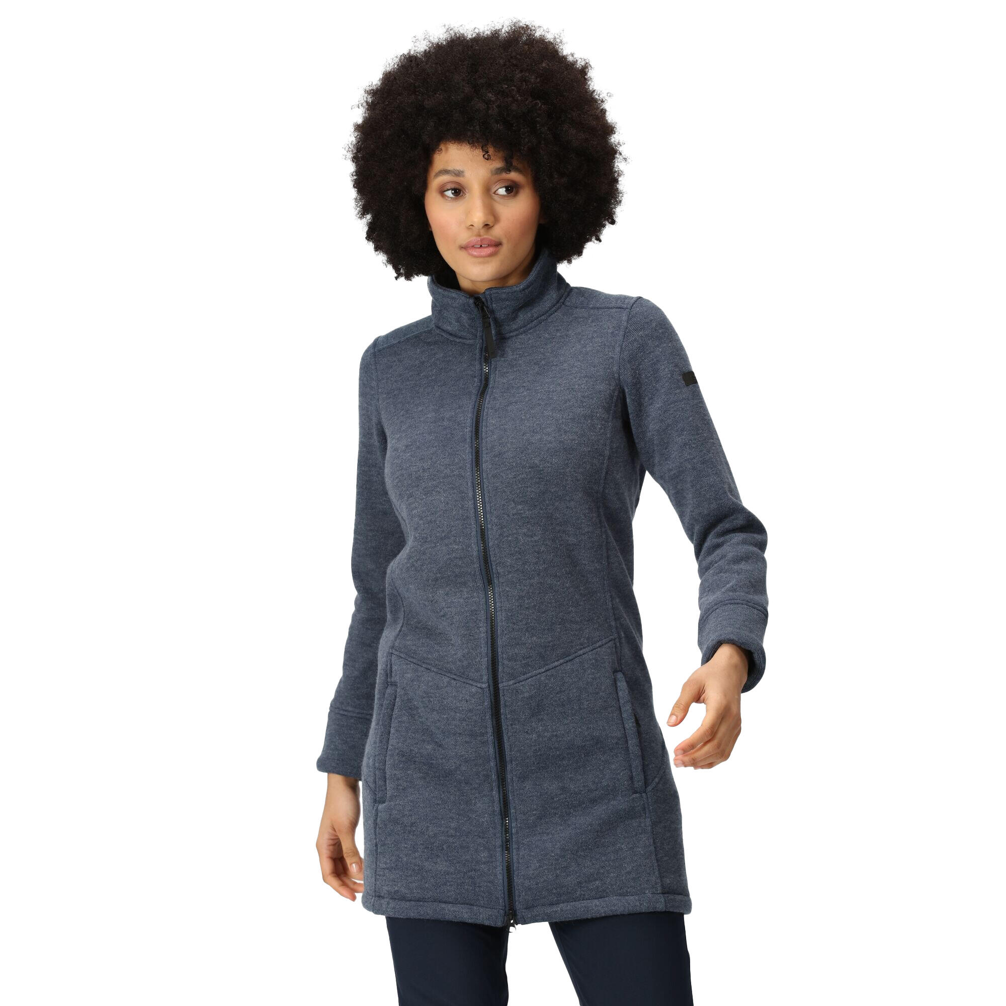 Womens/Ladies Anderby Longline Fleece Jacket (Admiral Blue) 4/5