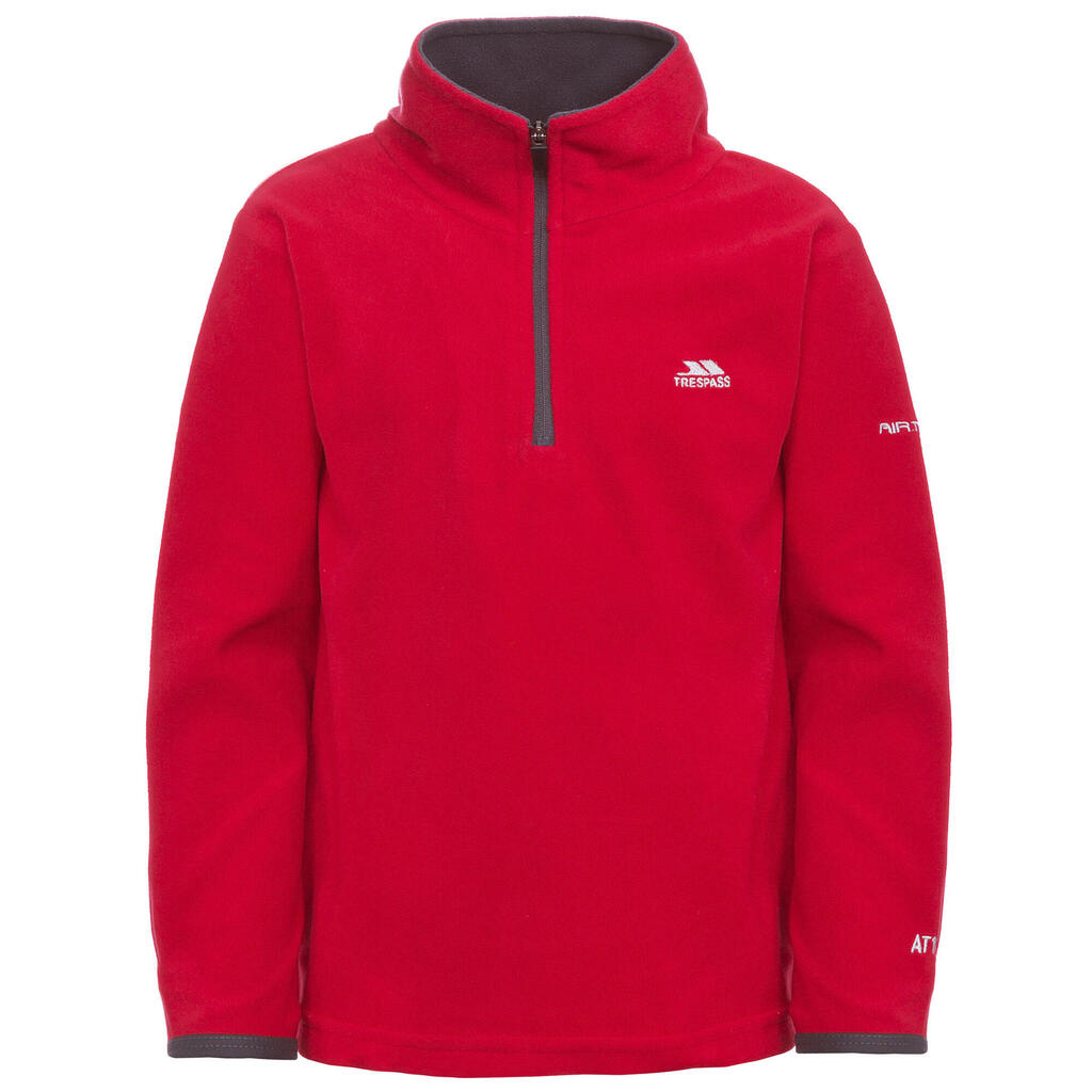 Childrens Boys Etto Half Zip Fleece Top (Red)