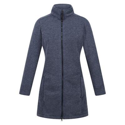 Dames anderby longline fleece jas (admiraal blauw)