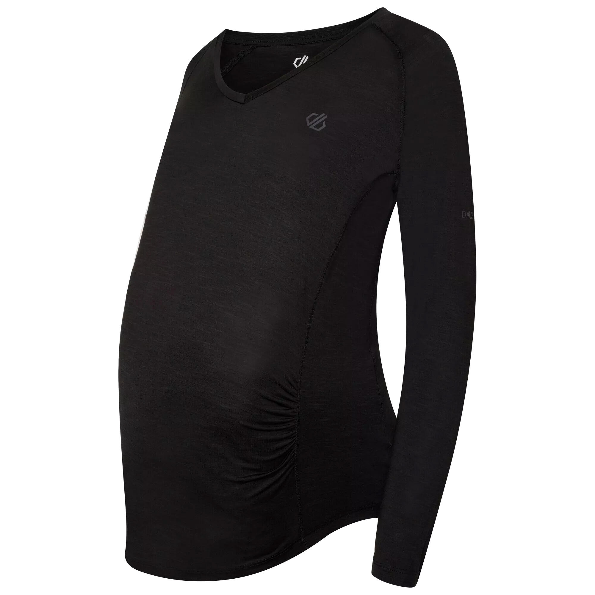 Womens/Ladies Discern LongSleeved Maternity TShirt (Black) 3/4