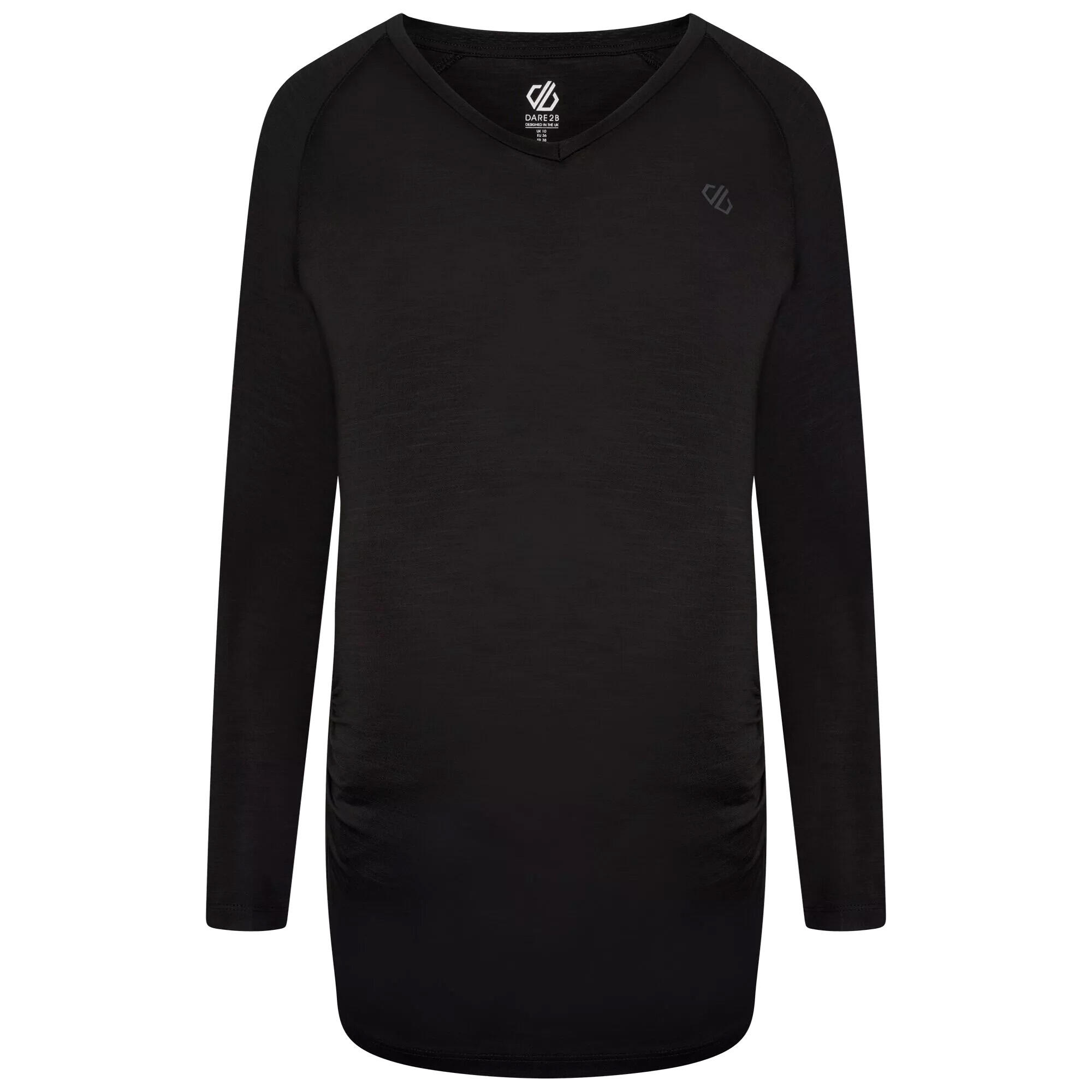 Womens/Ladies Discern LongSleeved Maternity TShirt (Black) 1/4