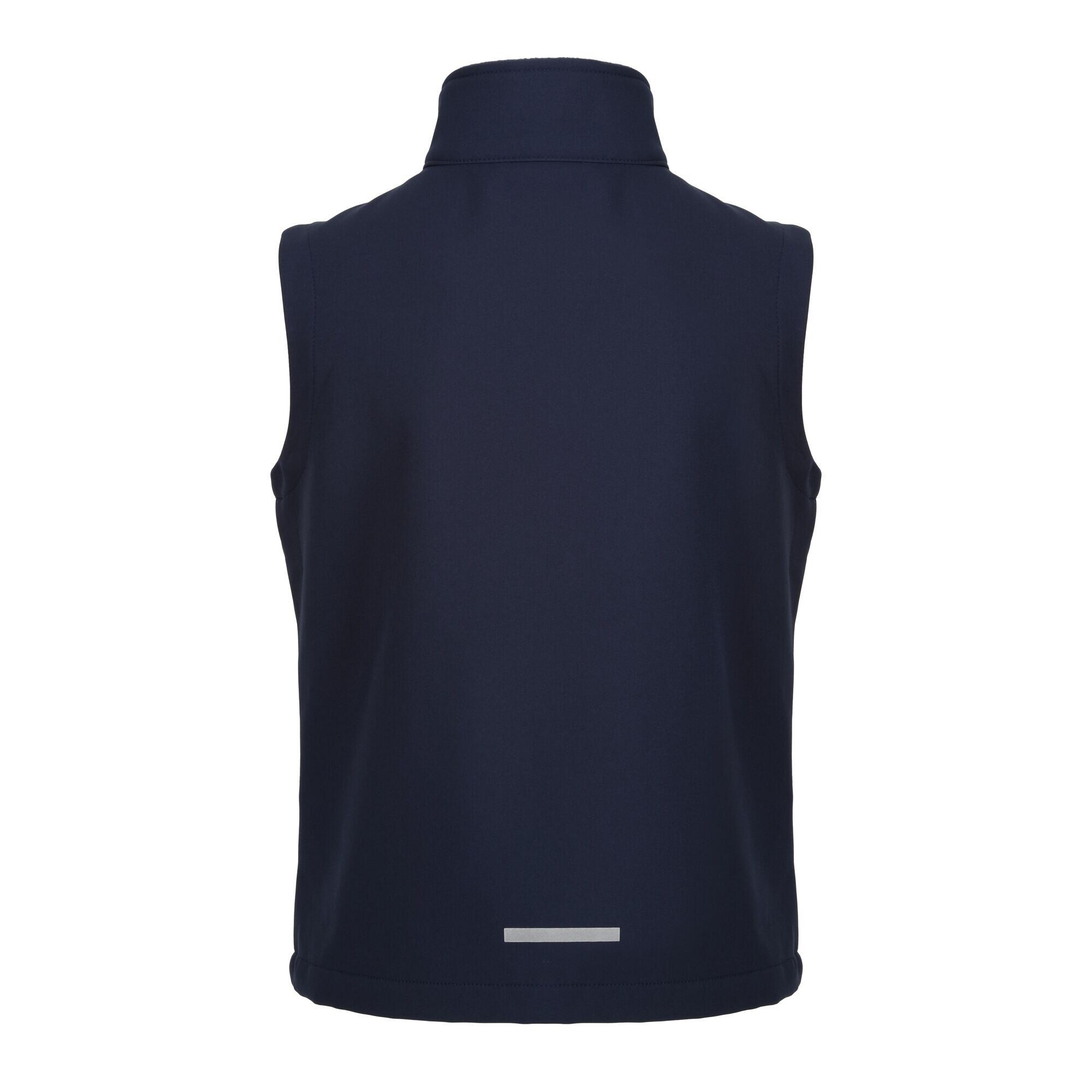 Childrens/Kids Ablaze Softshell Reflective Gilet (Navy) 2/3