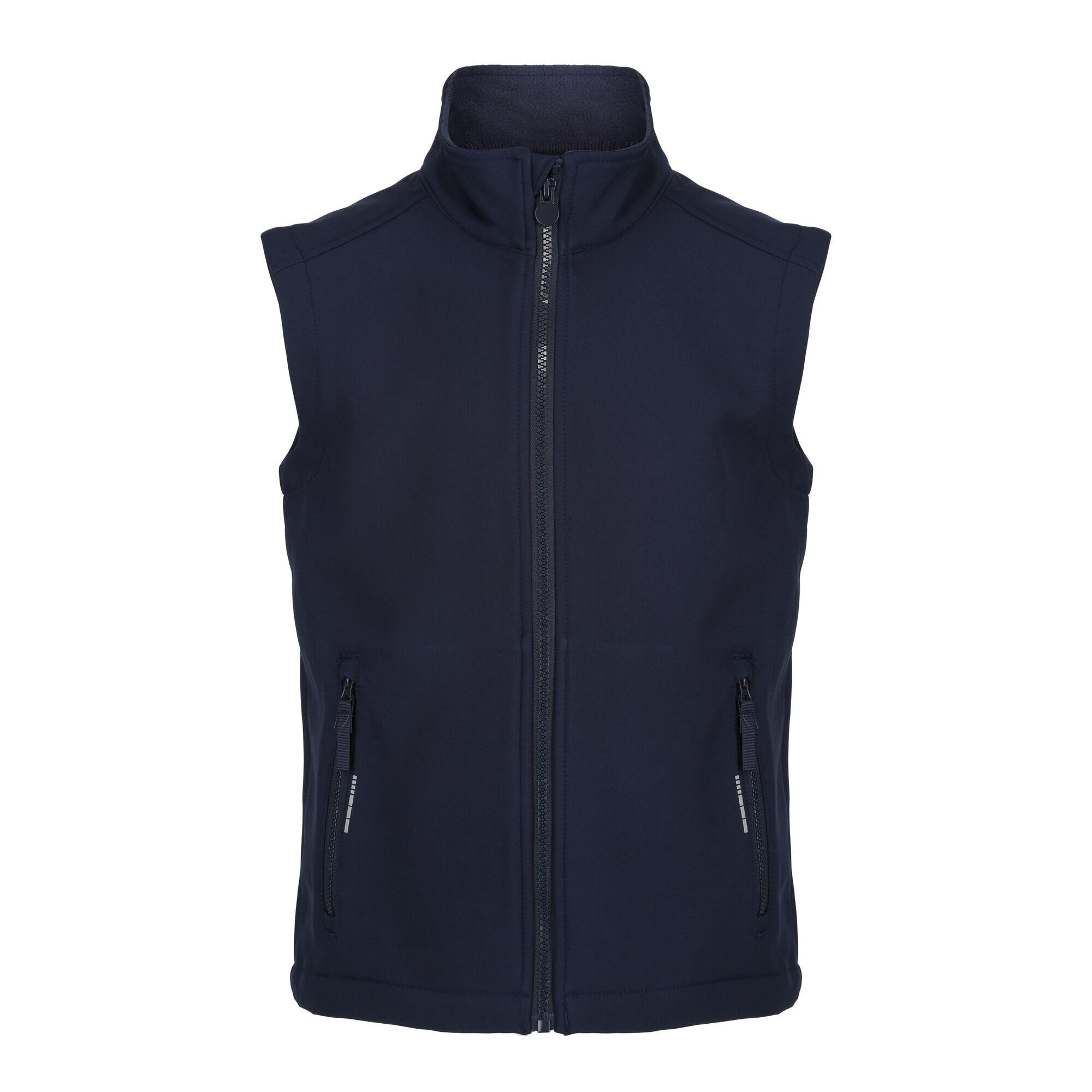 Childrens/Kids Ablaze Softshell Reflective Gilet (Navy) 1/3