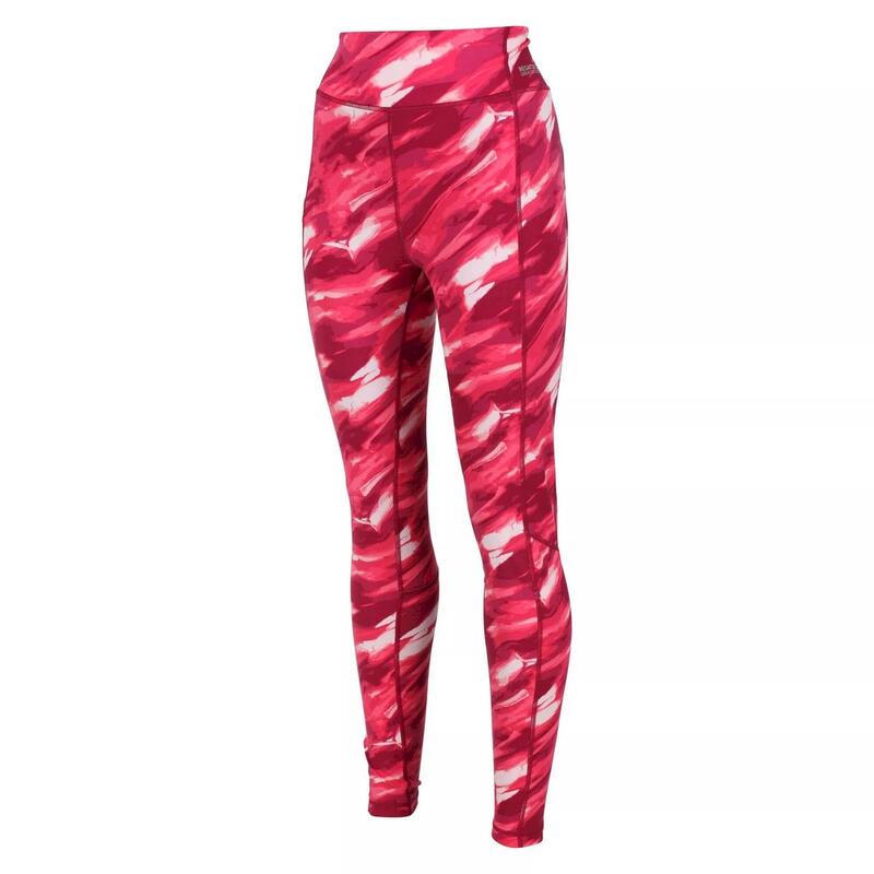 Dames Holeen II Brush Stroke Leggings (Wilde pruim)