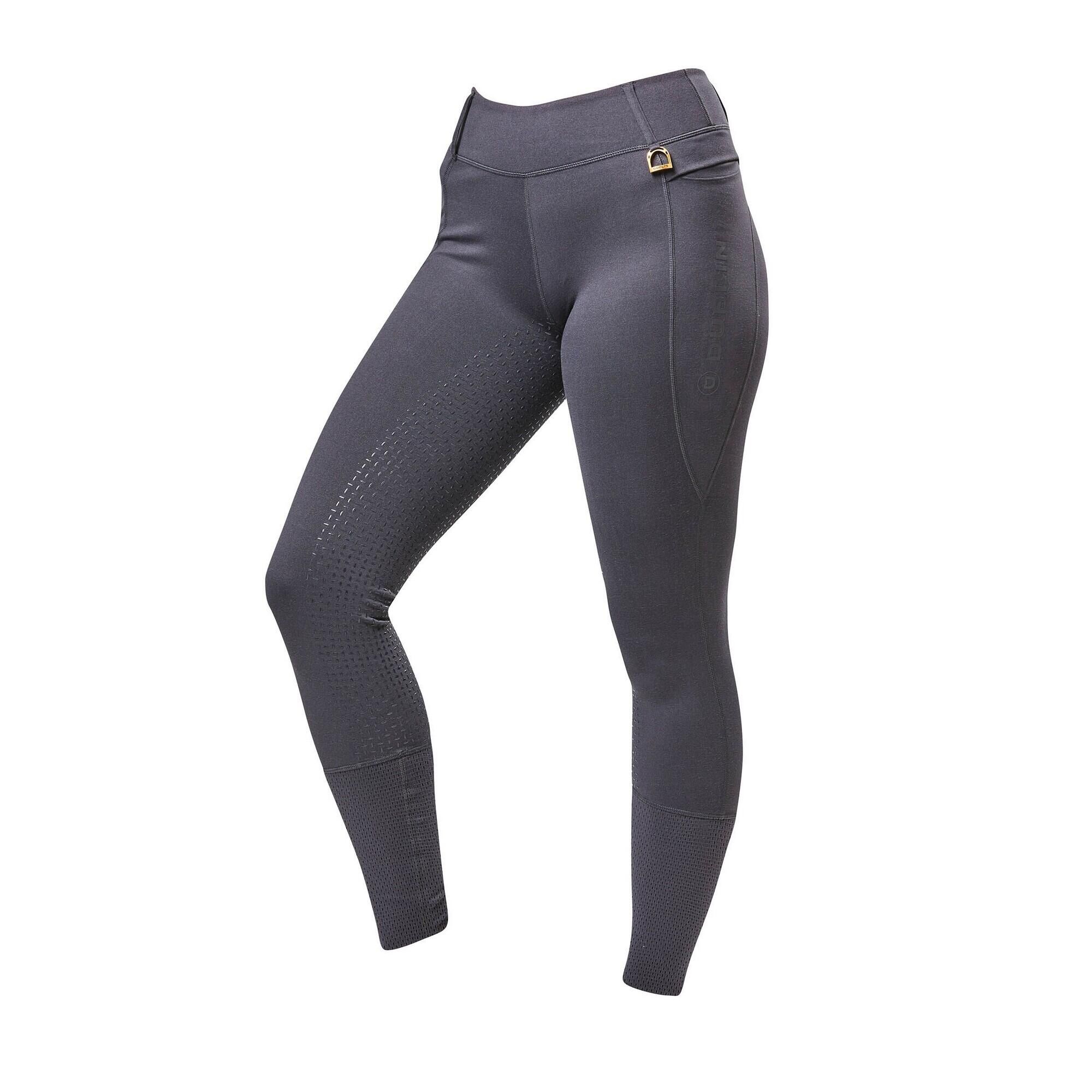 DUBLIN Womens/Ladies Cool It Everyday Horse Riding Tights (Dark Grey)