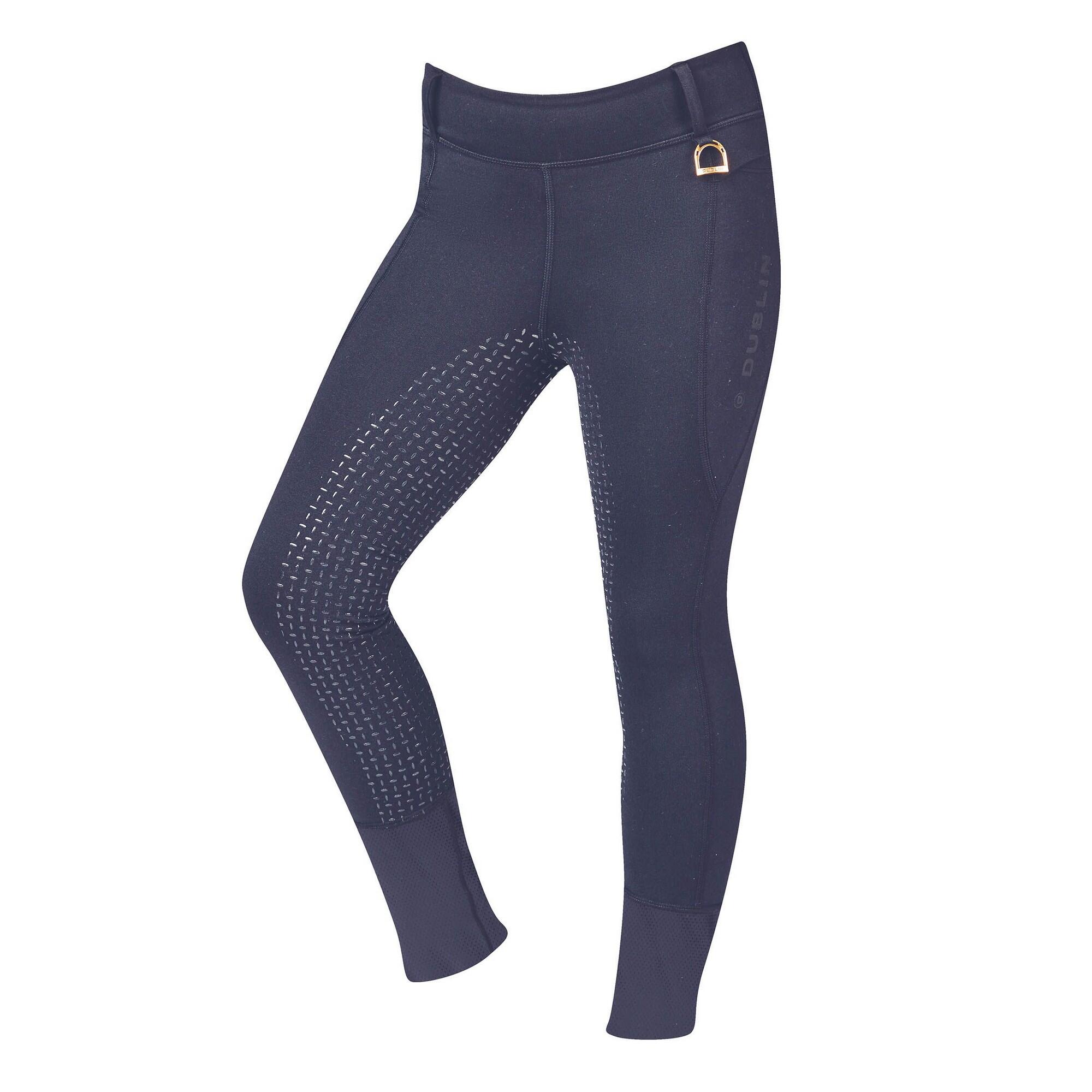 DUBLIN Womens/Ladies Cool It Everyday Horse Riding Tights (Navy)