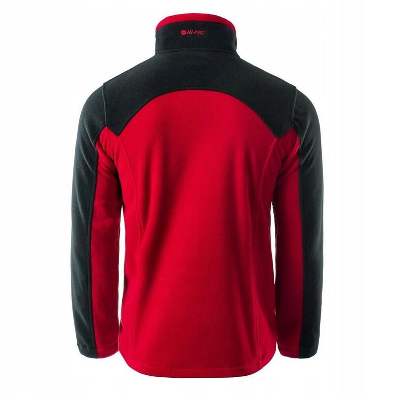 Heren Monroe Contrast Fleece Jas (Donkerrood/zwart)