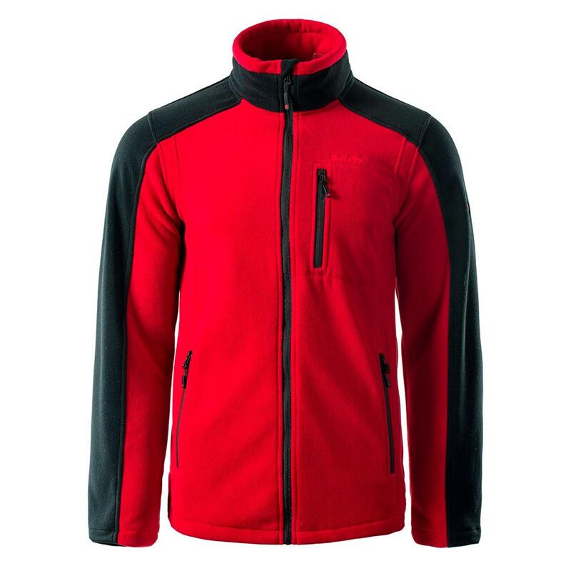 Heren Monroe Contrast Fleece Jas (Donkerrood/zwart)