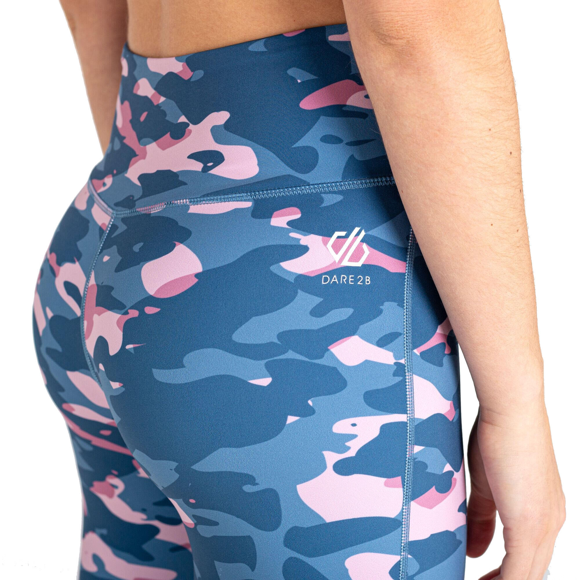 Womens/Ladies Influential Camo Recycled Leggings (Powder Pink) 3/5