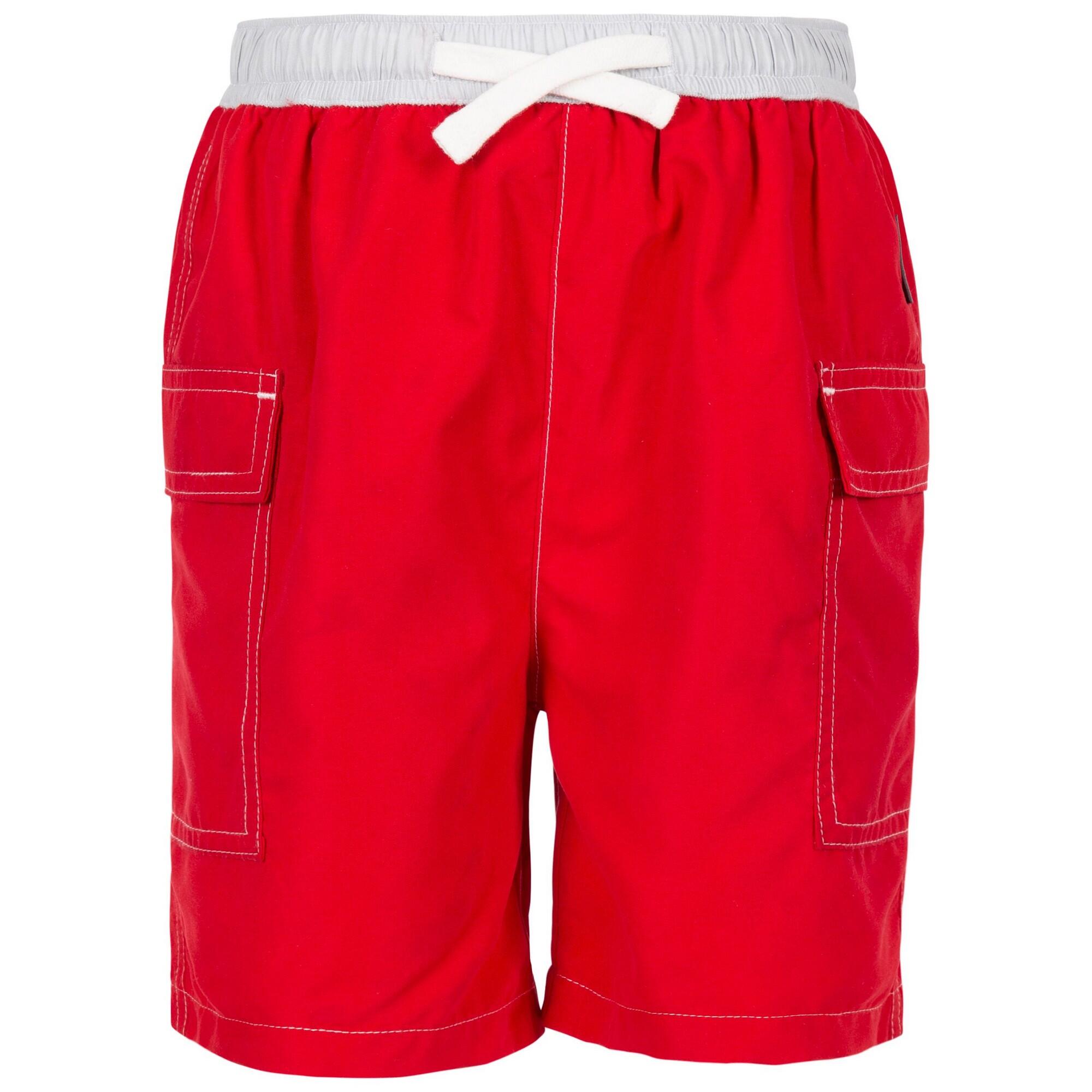 TRESPASS Costume Da Bagno A Pantaloncino Bambini Trespass Depths Rosso