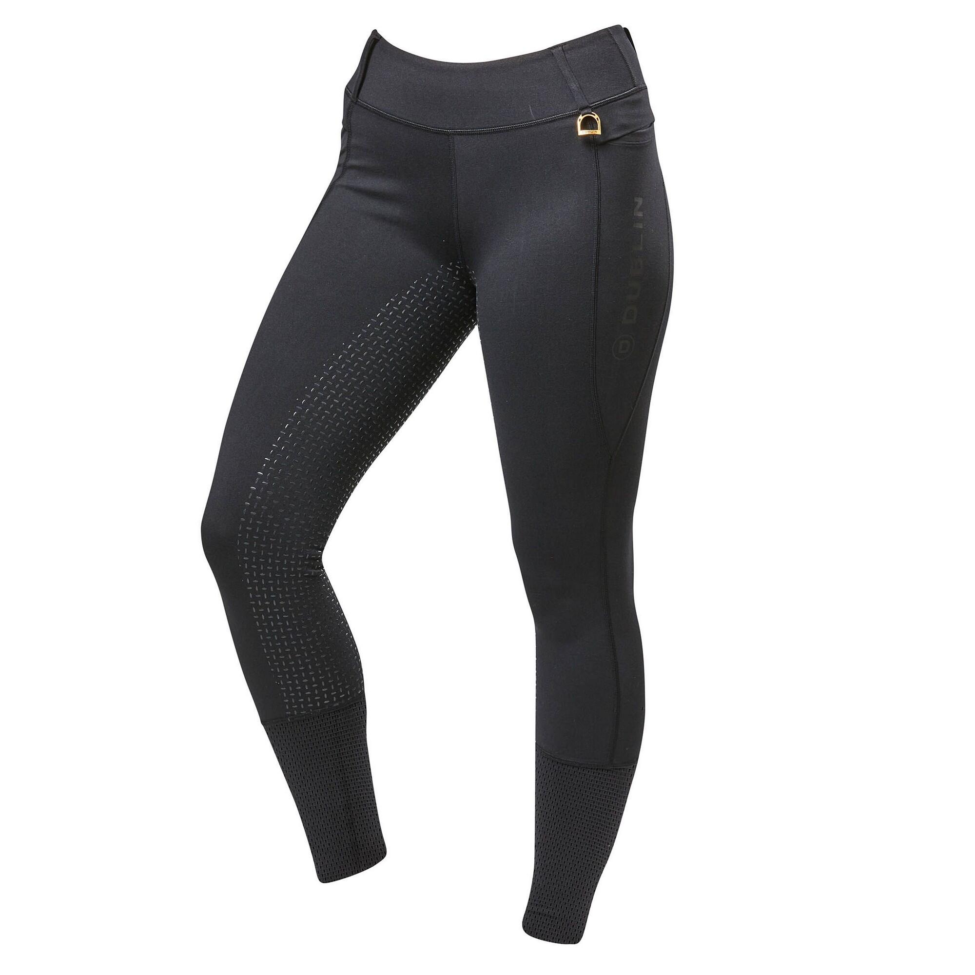 DUBLIN Womens/Ladies Cool It Everyday Horse Riding Tights (Black)