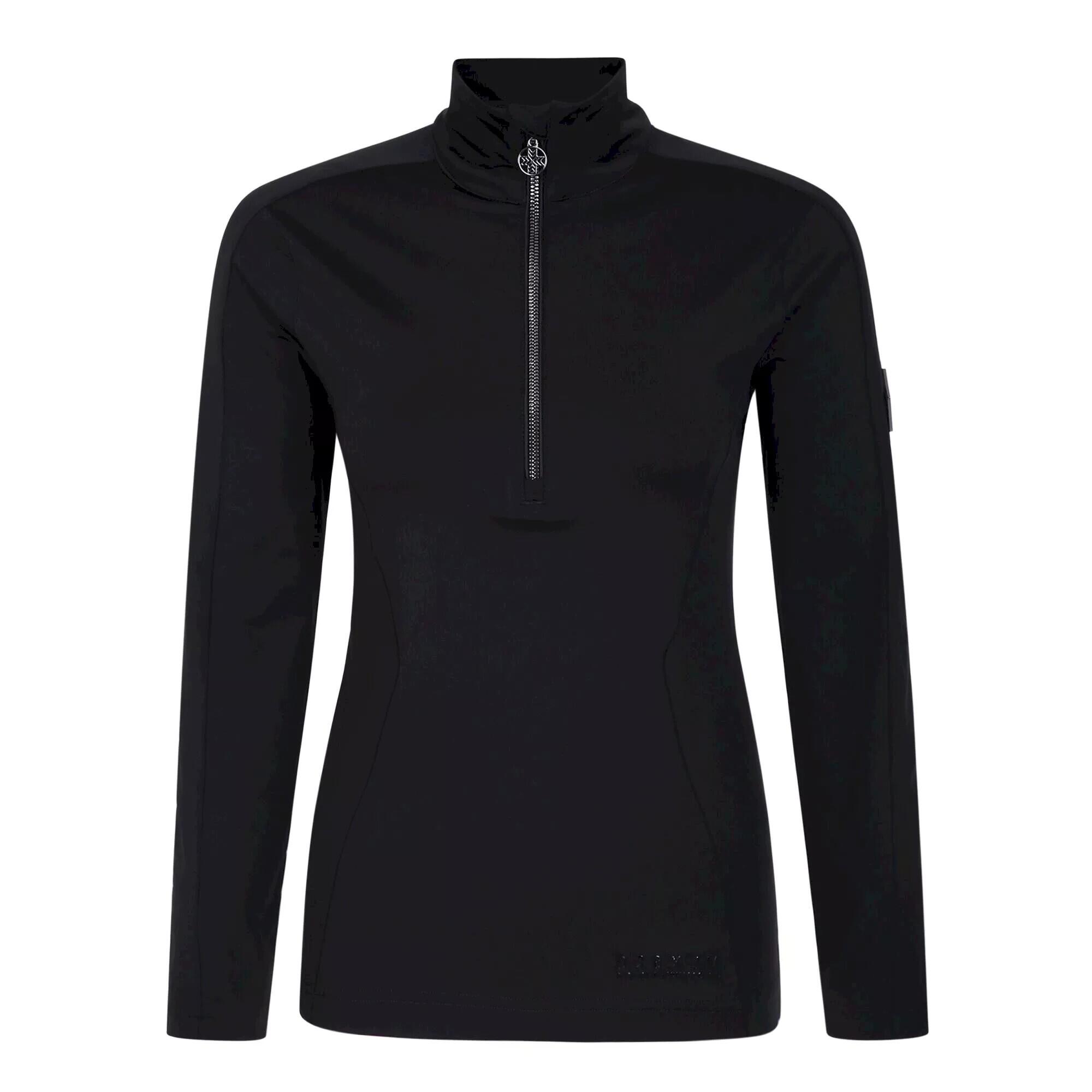 Womens/Ladies Julian Macdonald Excursive Half Zip Fleece Top (Black) 1/5