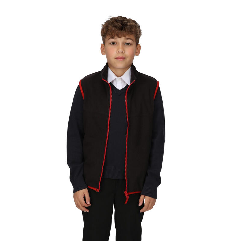 Microfleece Bodywarmer voor kinderen/Kinderen (Zwart)