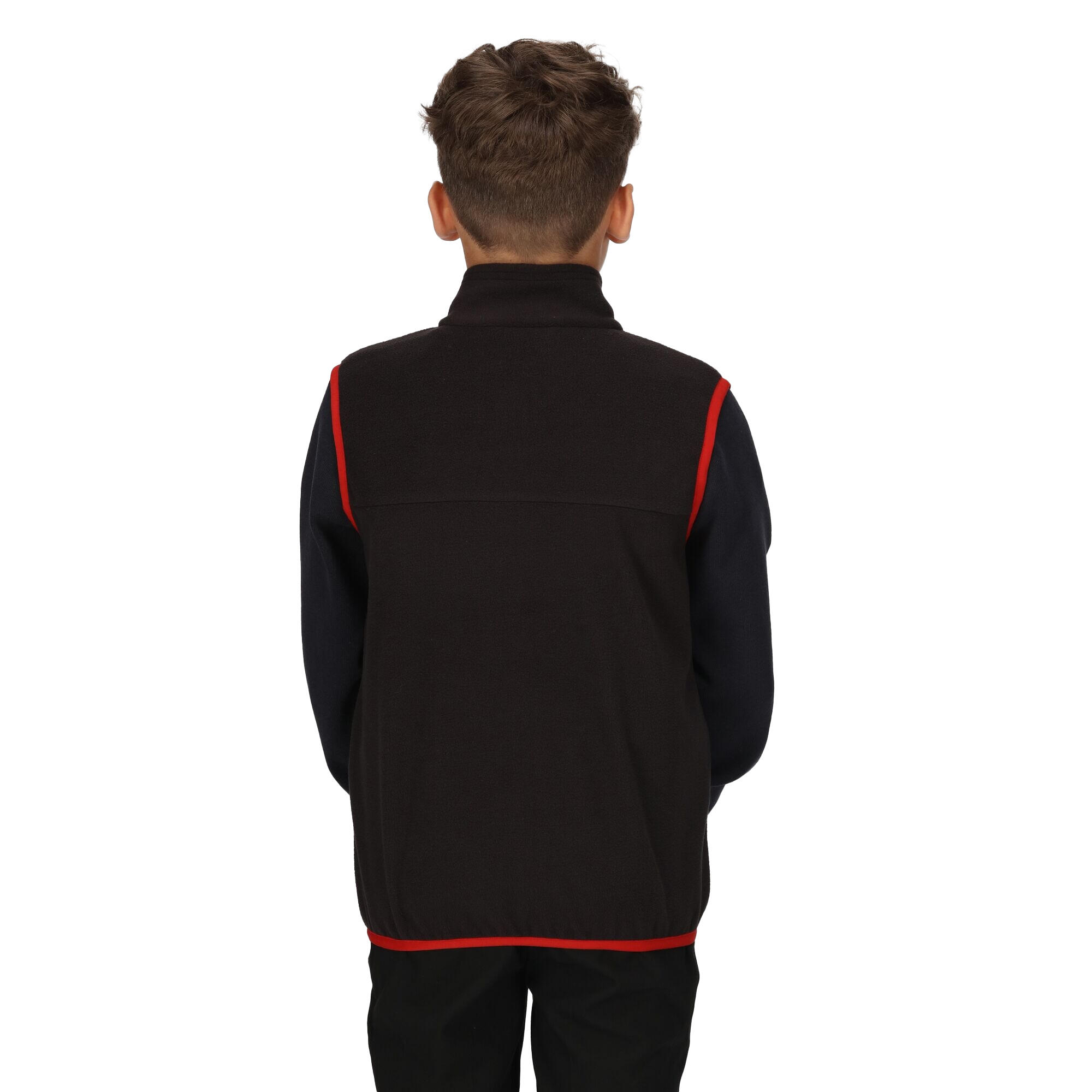 Childrens/Kids Microfleece Body Warmer (Black) 4/5