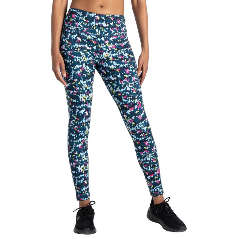 Dames Influential Lichtgewicht Dash Print Trainingslegging (Maanlicht Denim)