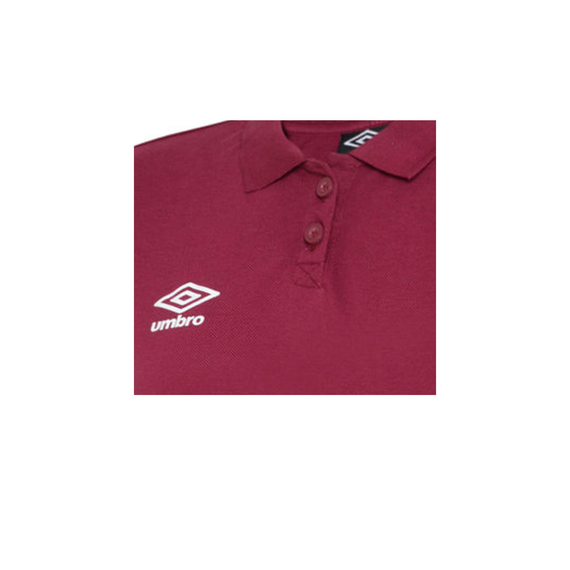 Womens/Ladies Club Essential Polo Shirt (New Claret/White) 3/3