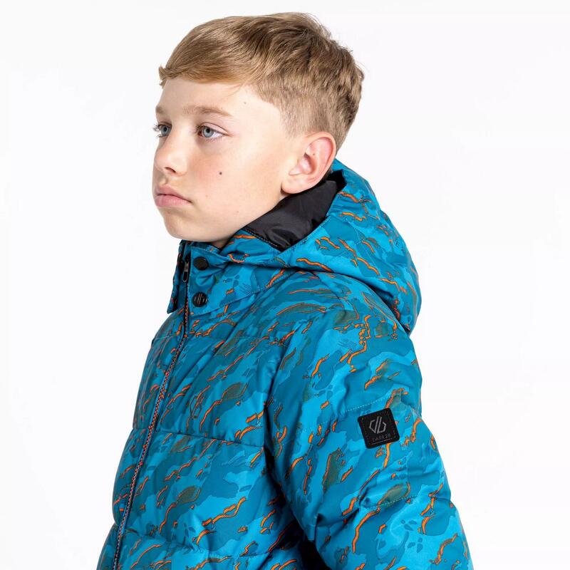 Chaqueta de Esquí All About Camuflaje Niños Azul Fiordo