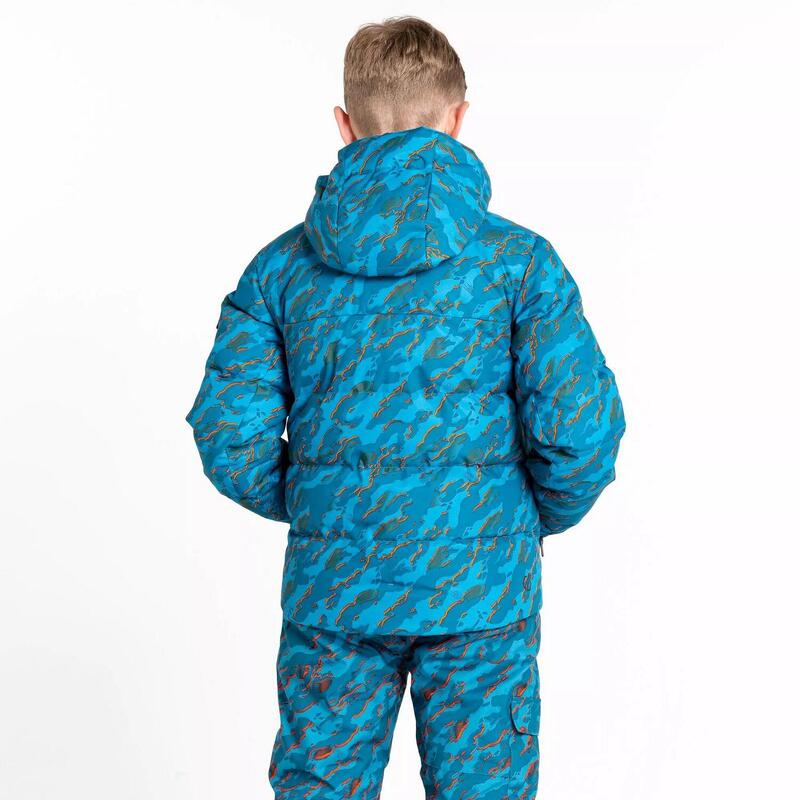 Rapazes Tudo Sobre Camo Ski Jacket Azul Fiorde