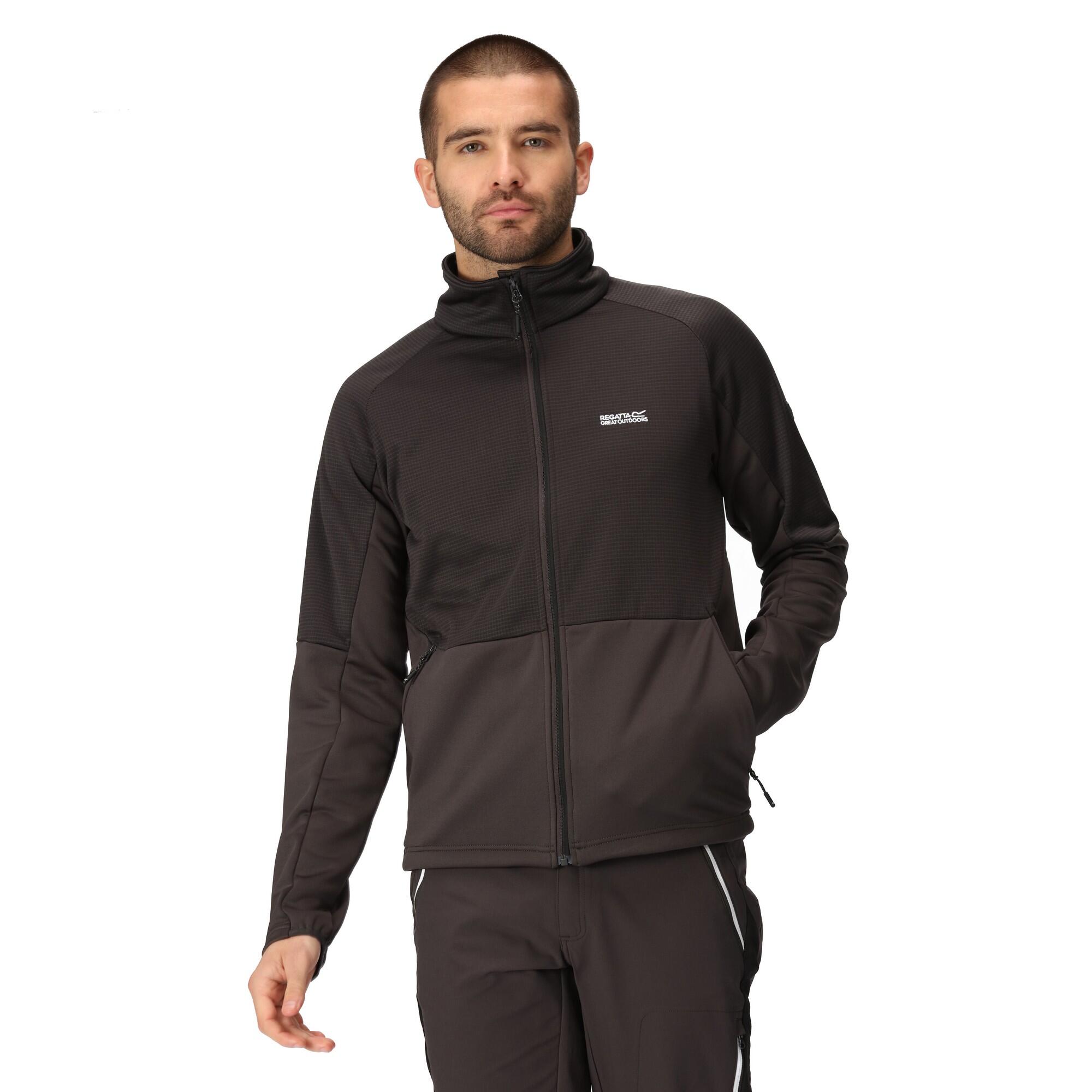 Men's HIGHTON fleece jacket (Ash / Black)