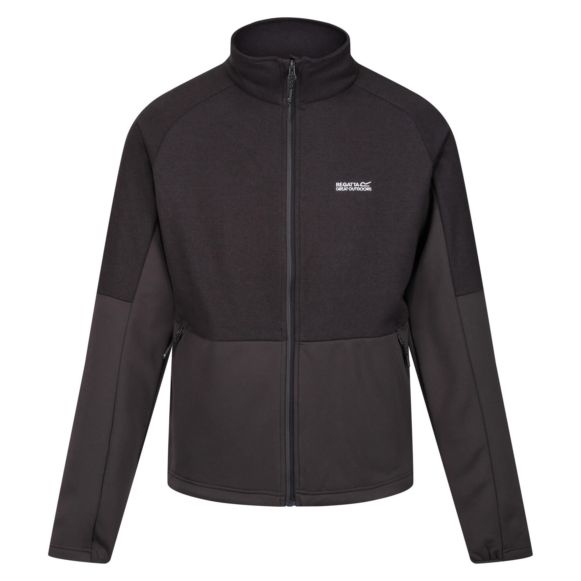 REGATTA Mens Highton IV Full Zip Fleece Jacket (Ash/Black)