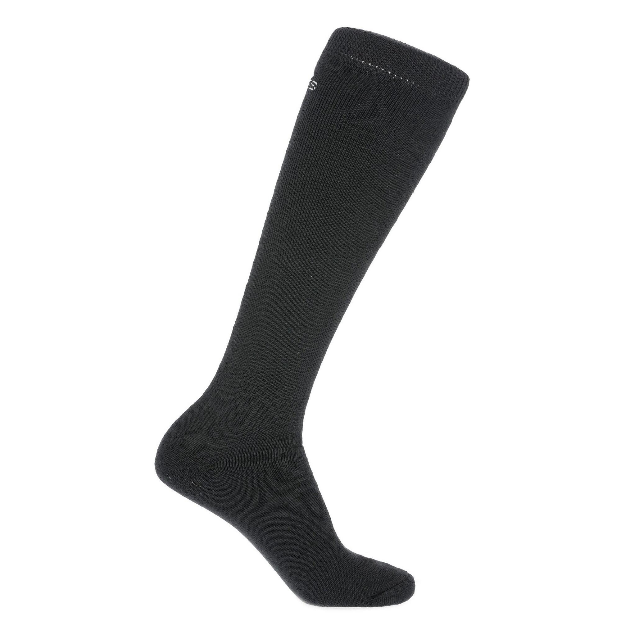 TRESPASS Adults Unisex Tech Luxury Merino Wool Blend Ski Tube Socks (Black)