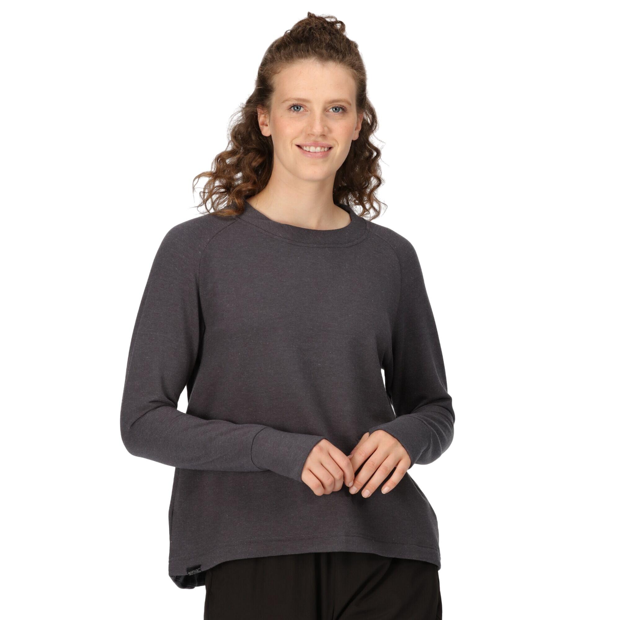 Womens/Ladies Narine Marl Sweatshirt (Seal Grey) 3/5