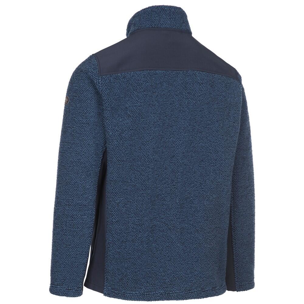 Mens Farantino Fleece Jacket (Smokey Blue Stripe) 2/5