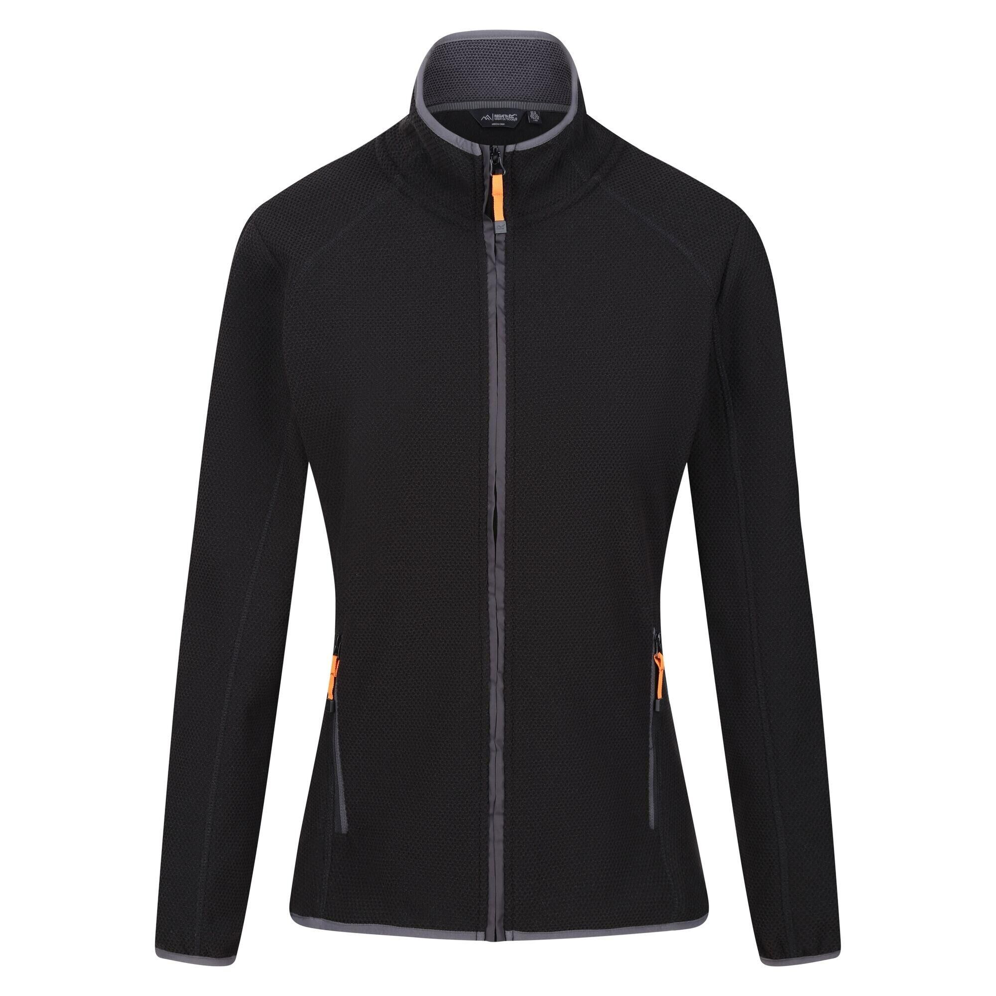 REGATTA Womens/Ladies Kinwood Full Zip Fleece Jacket (Black/Seal Grey)