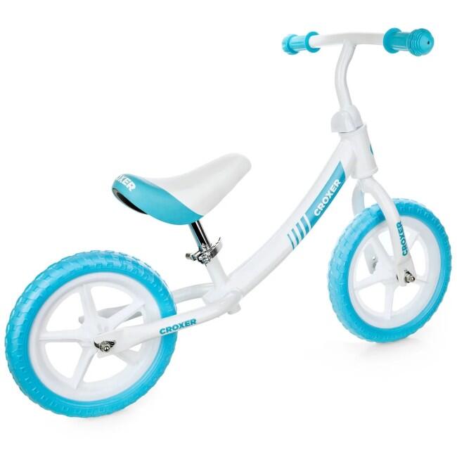 Bicicleta fara pedale Balance Bike CROXER Casell, Alb/Turcoaz, Copii